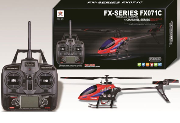FX071C 2.4G 4CH 6-Axis Gyro Flybarless RC Helicopter-BNF - Click Image to Close