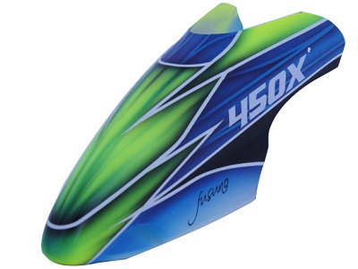 FUSUNO Milestone Airbrush Fiberglass canopy 450 X - Click Image to Close