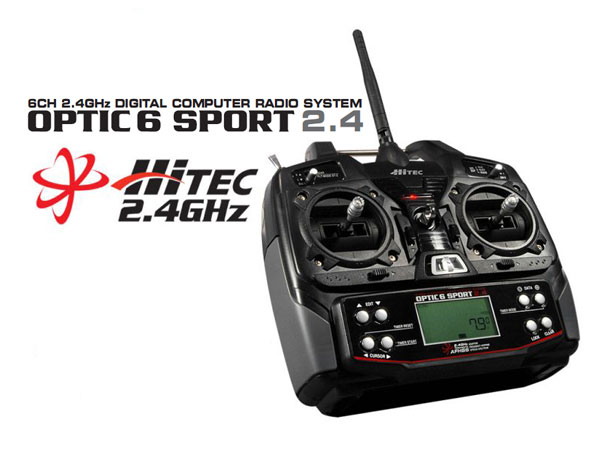 Hitec Optic 6 Sport - 2.4GHz 6 Channel Computer - 6chl Rx Only - Click Image to Close