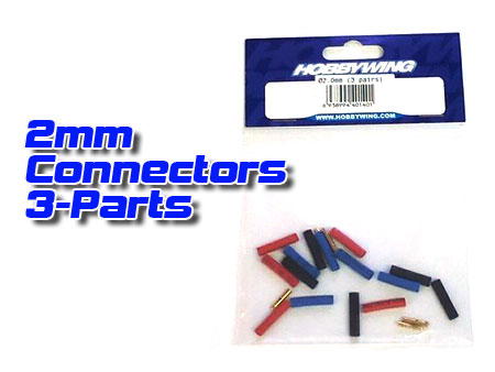 2mm Gold Round plug (3 sets w/ Heat Shrink ) - Click Image to Close