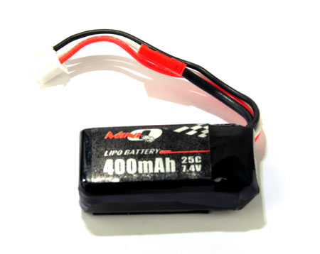 2 cells 7.4v/400 mAh/25C Li-Po Battery - Click Image to Close