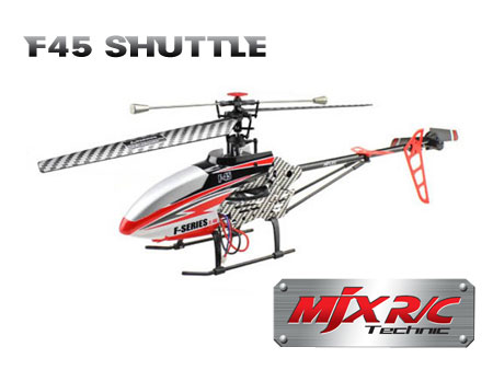 MJX F45 2.4G 4CH RC Helicopter With Gyro RTF - Red - Click Image to Close