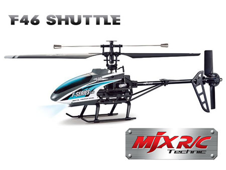 MJX F46 2.4G 4CH RC Helicopter With Gyro RTF - Blue - Click Image to Close