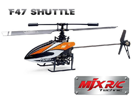MJX F47 2.4G 4CH Single Rotor Helicopter With Gyro RTF - Orange - Click Image to Close