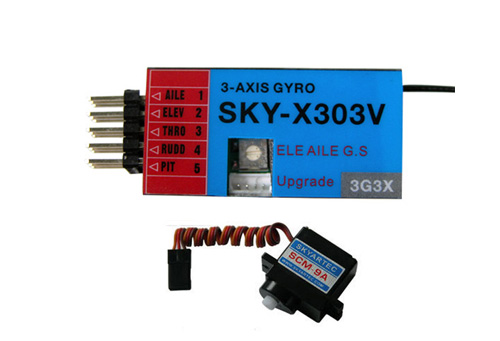 SKYARTEC 3-Axis gyro System Flybarless (include digital servo) - Click Image to Close
