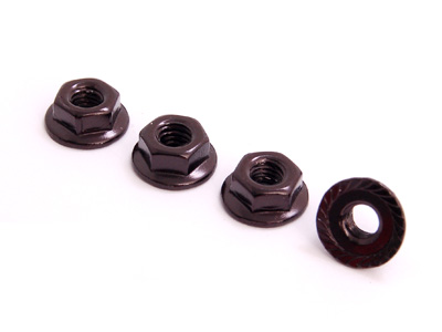 Aluminum Lock Nut 4mm (BLACK) - Click Image to Close