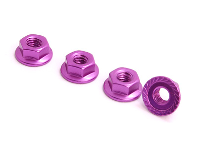 Aluminum Lock Nut 4mm (PURPLE) - Click Image to Close