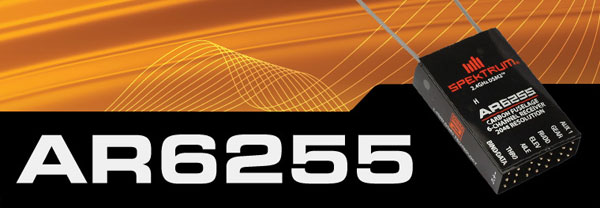 AR6255 DSM2 6-Channel Carbon Fuselague Receiver - Click Image to Close