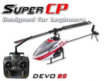 WALKERA Super CP Flybarless Helicopter RTF - DEVO 8S - Click Image to Close