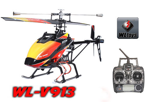 WL V913 2.4G 4CH Single Blade RTF Helicopter (Free Ship) - Click Image to Close