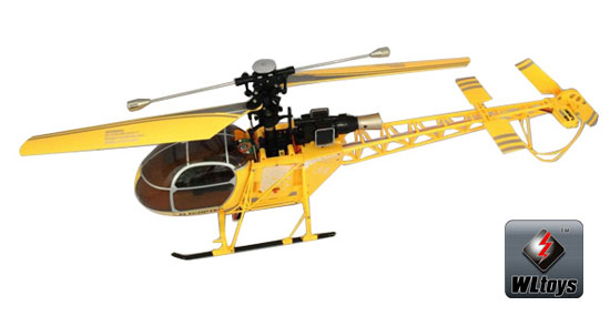 WLtoys V915 2.4G 4ch Lama RC Helicopter RTF - Yellow(Free ship) - Click Image to Close