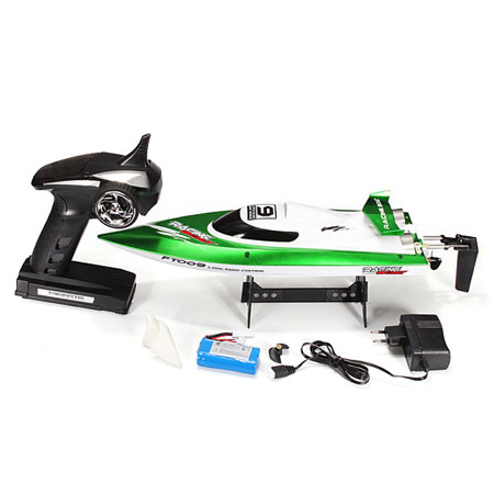 FT009 2.4G Water Cooling High Speed Boat - Green (Free Ship)